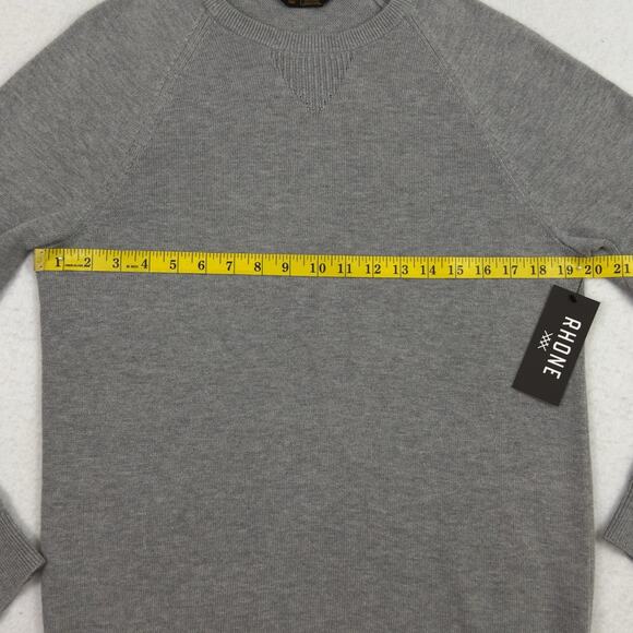 Rhone Mens Dubliner Crewneck Sweater S Gray Heather $118 NWT - Picture 5 of 12